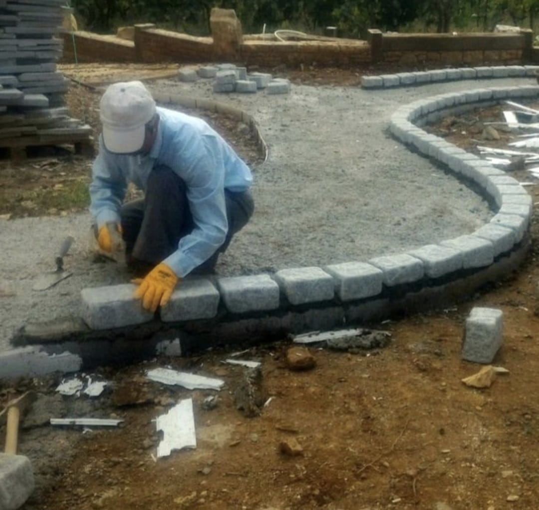 10X20X10 GRANİT BORDÜR UYGULAMA